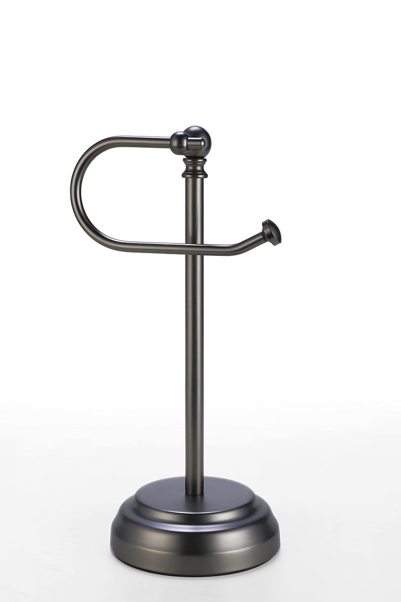 SunnyPoint Heavy Weight Classic Decorative Metal Fingertip Towel Holder Stand for Bathroom  Kitchen  Vanity and Countertops. (Black Nickel  Overall: 6.7"" x 5.5""x13.4""H) - Image 4